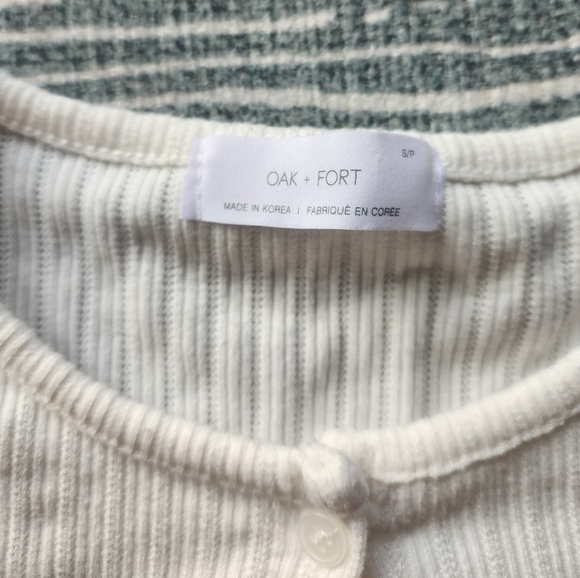 Oak + Fort baby tee cropped button up - Picture 5 of 6